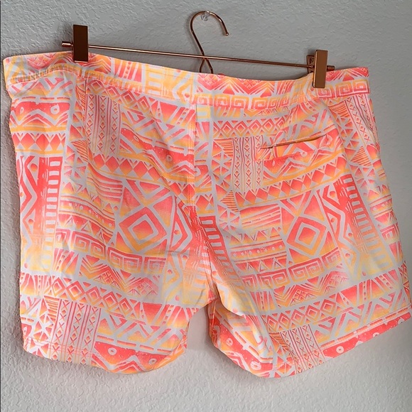 US Apparel swim shorts Aztec print front lace up - Picture 3 of 7